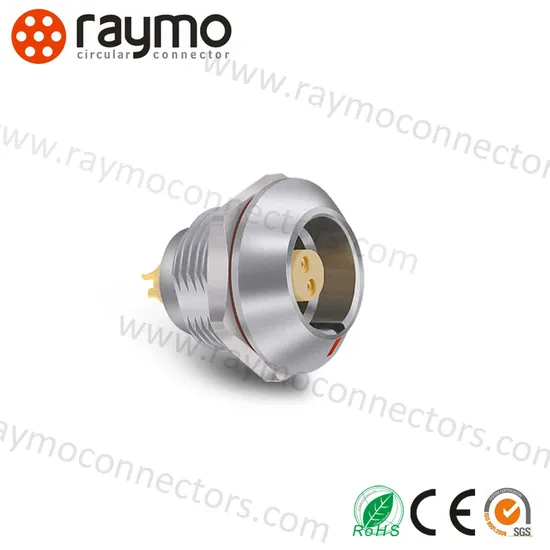 1K Series EEG 3 Pin Watertight Fixed Socket Metal Push Pull Connector 