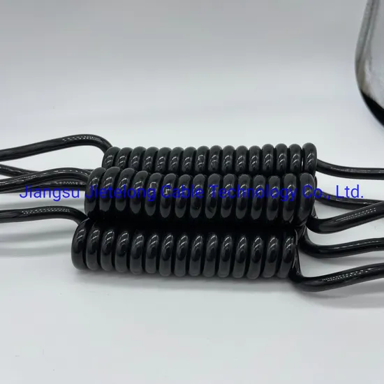Customized TPE Insulated PUR Sheathed Coiled Spiral Cable 