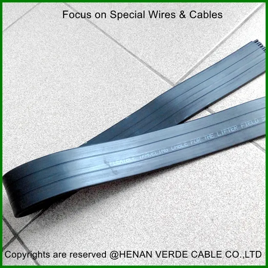 2.5mm 4mm Flexible Easily Bending Flat Elevator Cables for Lift Crane Equipment 