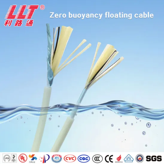 Flexible 3 Core Underwater Rov Floating Cable TPU Jacket Armored Fiber Optic Cable 