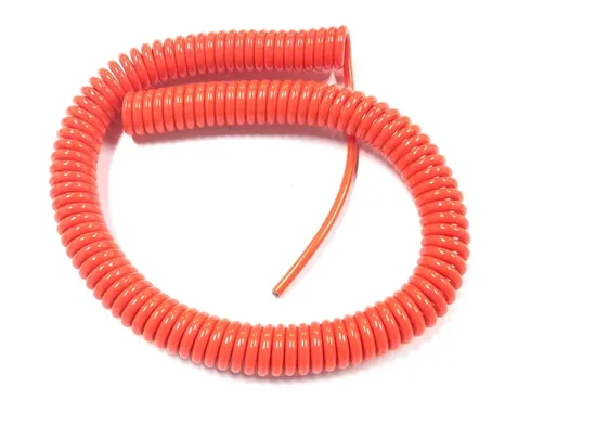 Red Electrical 22AWG 2 Core Shielded Spiral Coiled Spring Wire Power Cable 